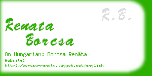 renata borcsa business card